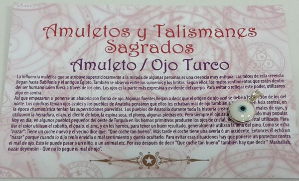 Imagen de AMULETO DE PLATA OJO TURCO BLANCO 10MM