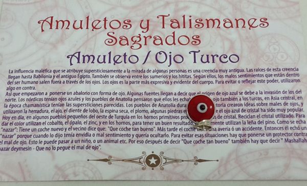 Imagen de AMULETO DE PLATA OJO TURCO ROJO 10MM