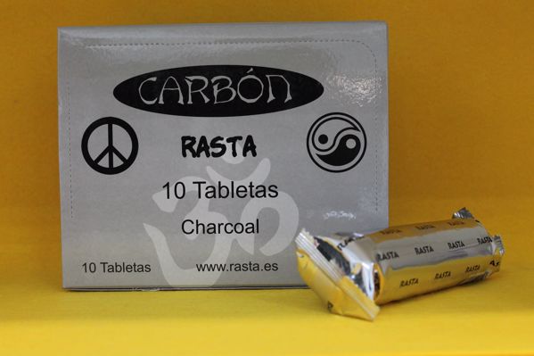 Imagen de Carbón Rasta 40 MM Bolsa 10 Tabletas