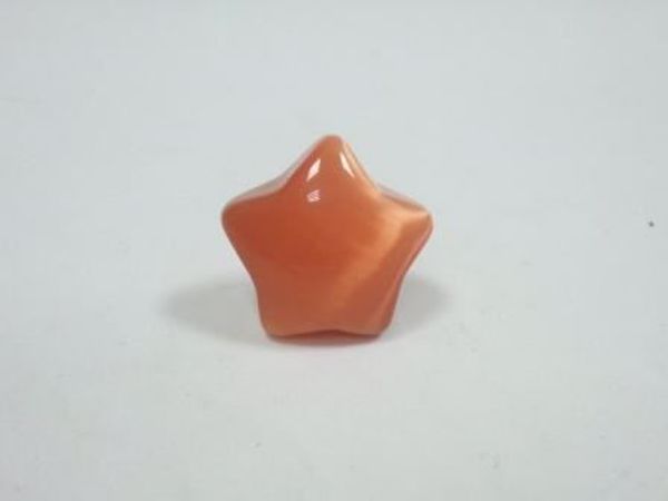 Imagen de Estrella de piedra natural de Ojo de gato naranja