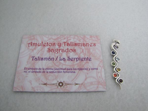 Imagen de TALISMÁN SERPIENTE CON PIEDRAS 7 CHAKRAS