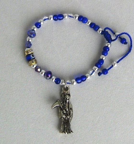 Imagen de PULSERA SANTA MUERTE PLATEADA