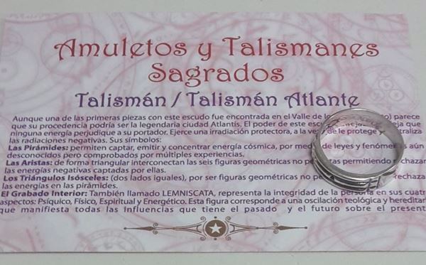 Imagen de TALISMÁN ANILLO ATLANTE AGUJERO TRANSMISOR DE ENERGIA 16mm