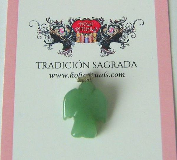 Imagen de Colgante ángel piedra natural Jade 23 mms