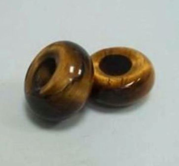 Imagen de Ojo tigre natural forma donuts abalorio tipo pandora 16X15 mms