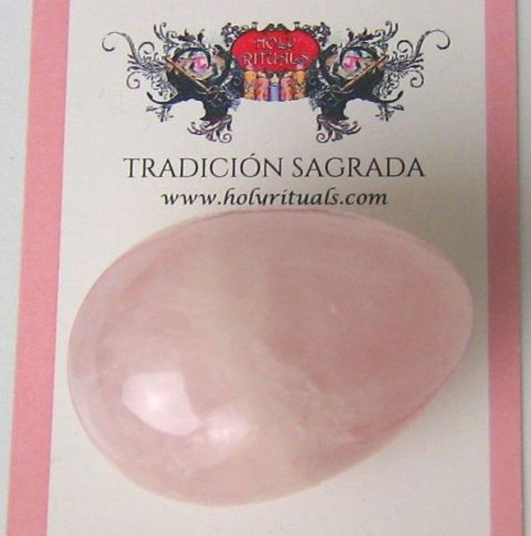 Imagen de PIEDRA NATURAL CUARZO ROSA FORMA HUEVO