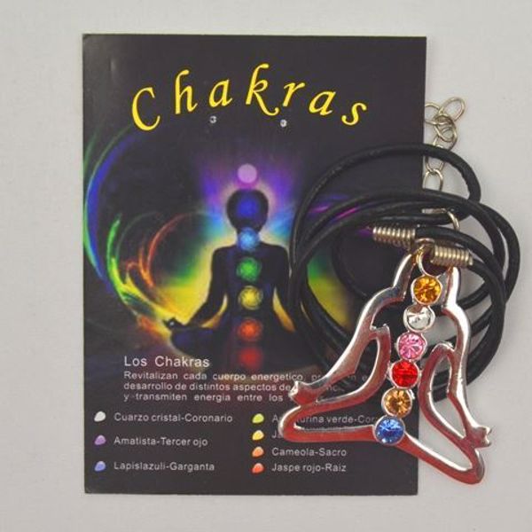 Imagen de COLGANTE MUJER EQUILIBRIO 7 CHAKRAS