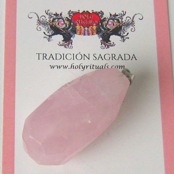 Imagen de Colgante piedra natural Cuarzo rosa de 3.5 a 5 cm