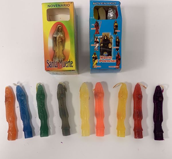 Imagen de Novenario colores Santa muerte. 9 velas petición santa muerte