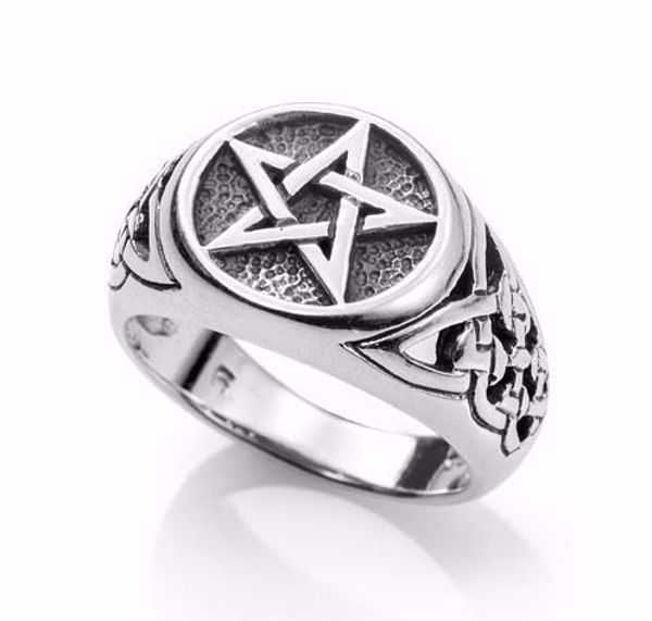 Imagen de ANILLO PENTAGRAMA CON CIRCULO TALLA 18