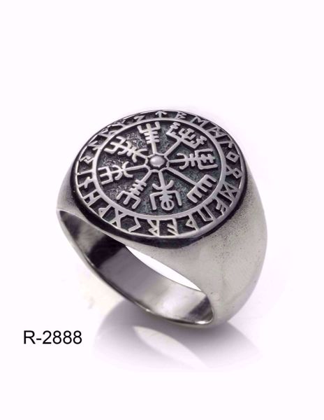 Imagen de AMULETO DE PLATA ANILLO RUNAS VIKINGAS WICCA T-25