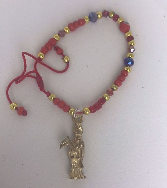 Imagen de PULSERA SANTA MUERTE DORADA