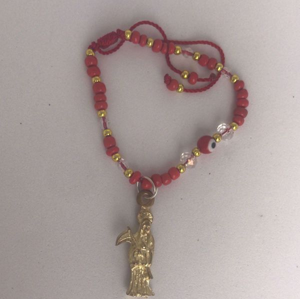 Imagen de PULSERA SANTA MUERTE DORADA